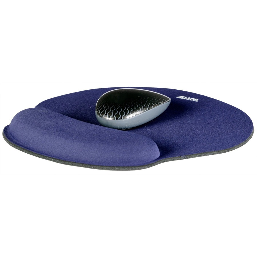 Allsop ComfortFoam Memory Foam Mouse Pad with Wrist Rest - 1" x 9" x 10" Dimension - Blue - Memory Foam - Stress Resistant - 1 Pack - Mouse