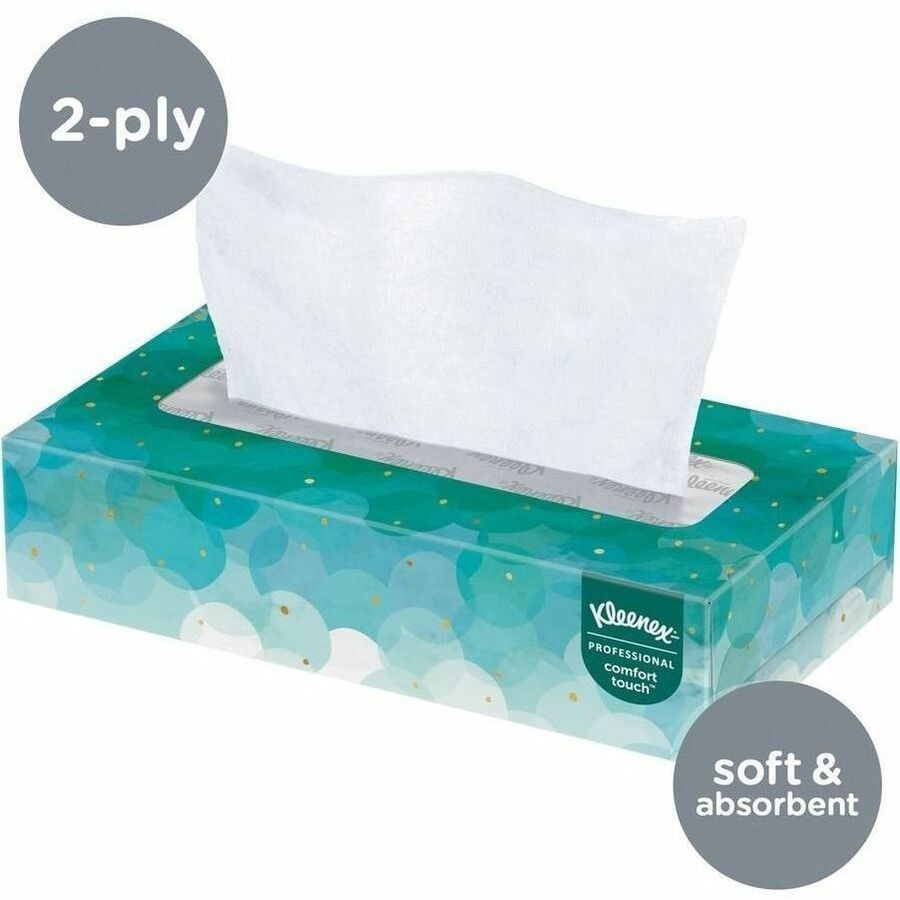 Kleenex Facial Tissue - 2 Ply - White - 100 Per Box - Facial Tissues - KCC21400