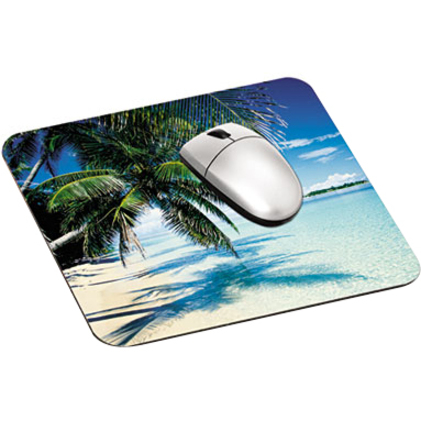 3M Tropical Beach Mouse Pad - 0.13" x 9" x 8" Dimension - Aqua - 1 Pack