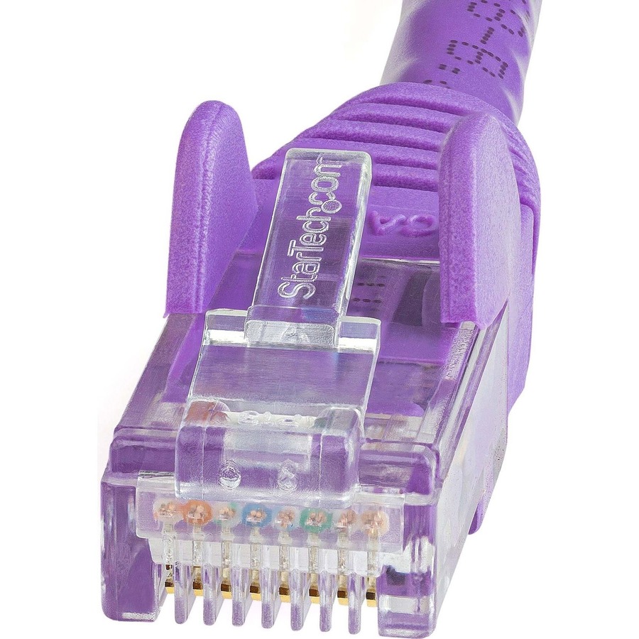 StarTech 7ft CAT6 Ethernet Cable - Purple Snagless Gigabit - 100W PoE UTP 250Mhz Category 6 Patch Cord UL Certified Wiring/TIA