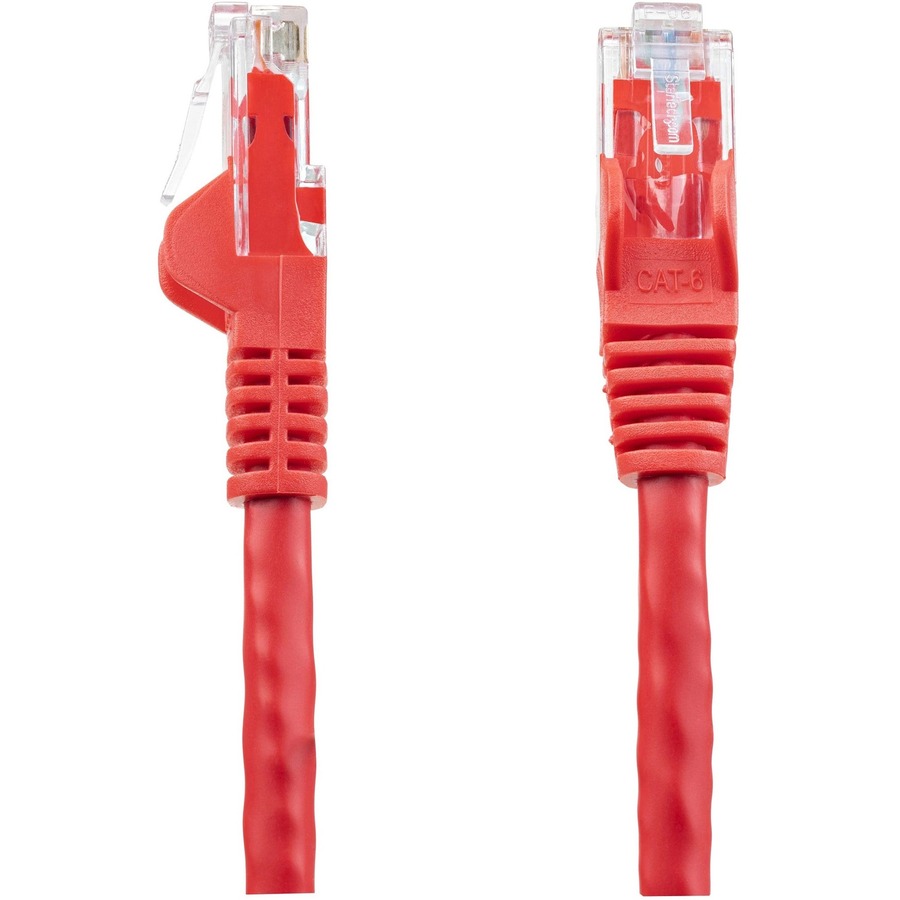 StarTech 7ft CAT6 Ethernet Cable - Red Snagless Gigabit - 100W PoE UTP 250Mhz Category 6 Patch Cord UL Certified Wiring/TIA