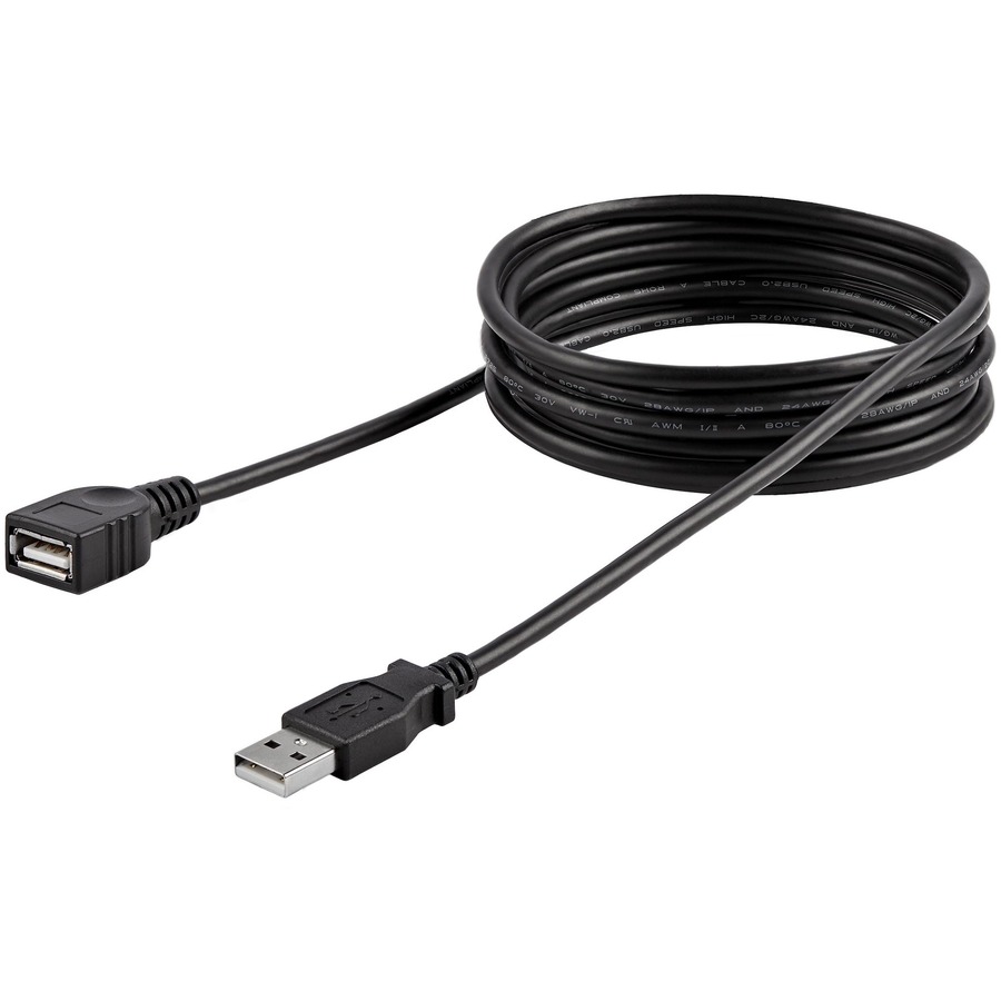 StarTech.com 6 Ft Black USB 2.0 Extension Cable A To A - M/F - Type A ...