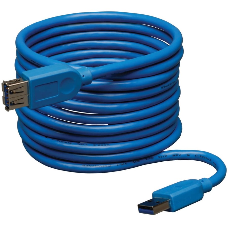 Tripp Lite by Eaton USB 3.0 SuperSpeed Extension Cable (A M/F) Blue 10 ft. (3.05 m) - (AA M/F) 10-ft.