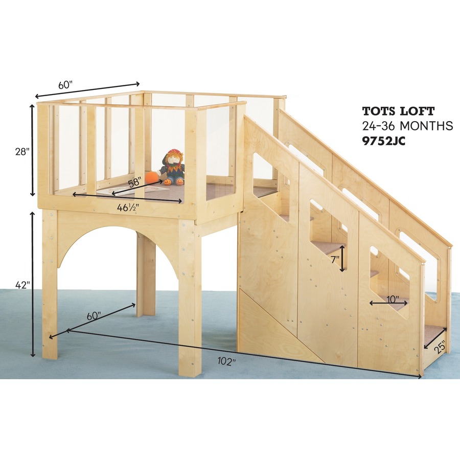 Jonti-Craft Tots Loft - Baltic Birch - Toddler Furniture - JNT9752JC