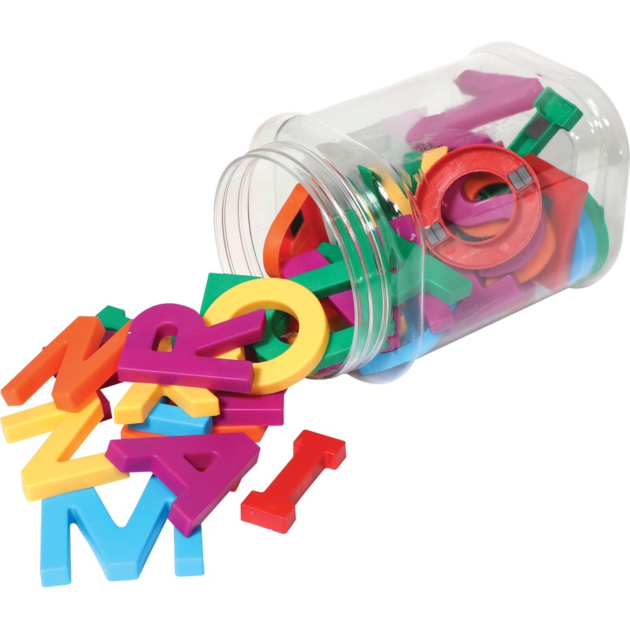 Learning Resources Jumbo Magnetic Uppercase Letters - Theme/Subject: Learning - Skill Learning: Word Building, Uppercase Letters - 3+ - 40 / Set - Magnetic Letters & Numbers - LRN0450