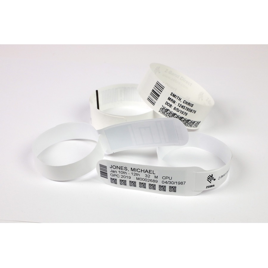 Green Zebra Z-Band Fun wristbands, 1 x 10 in, 6-pack for identification workflows — alternate view 1