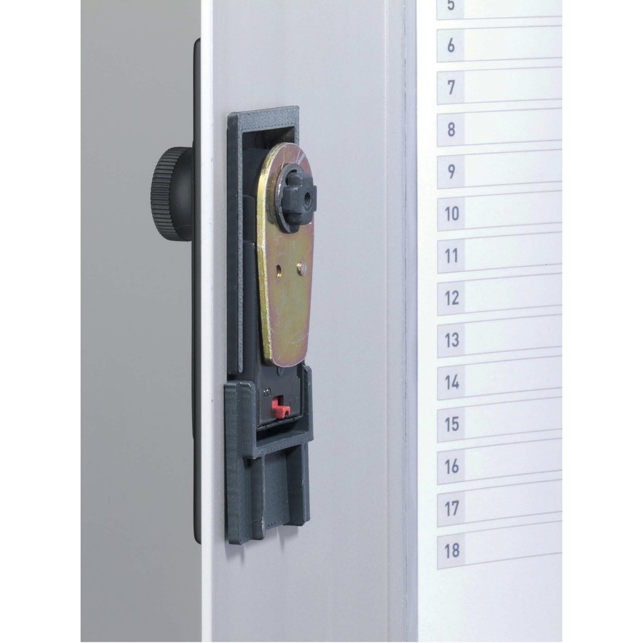 DURABLE® Brushed Aluminum Combo Lock 54-Key Cabinet with Drop Box - 11-3/4" W x 15-3/4" H x 4-5/8" D - Combination Locking Door - Aluminum