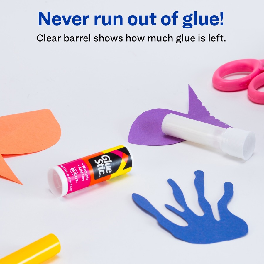 Avery Glue Stic, Permanent, Disappearing Color