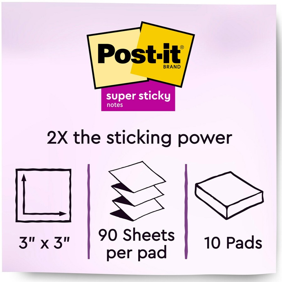 Picture of Post-it&reg; Super Sticky Adhesive Notes - Oasis Color Collection