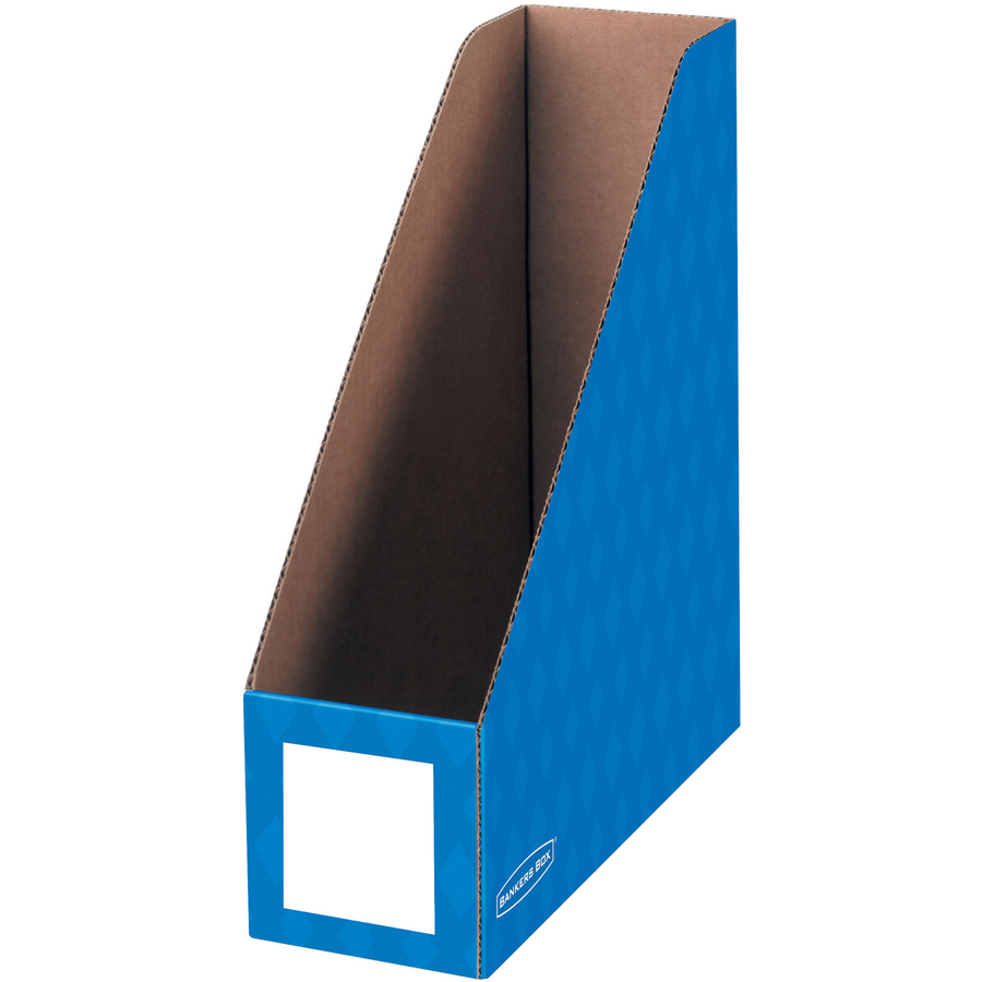 Bankers Box Magazine File Storage Holder - Yellow, Blue, Red - 3 / Pack - Magazine Files - FEL3381701
