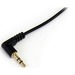 STARTECH Slim 3.5mm to Right Angle Stereo Audio Cable - M/M (Black) - 6ft. (MU6MMSRA)