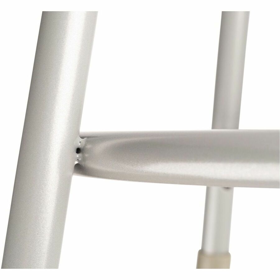 National Public Seating 6400 Series Heavy-Duty Padded Stools - Gray Seat Color - Vinyl, Medium Density Fiber (MDF), Plush Seat Material - Gray Frame Color - Steel Frame Material - Four-legged Base - Steel - 1 Each