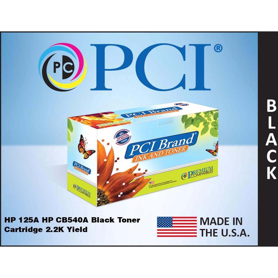 PCI black toner cartridge for HP 125A CB540A, 2,200-page yield — alternate view 1