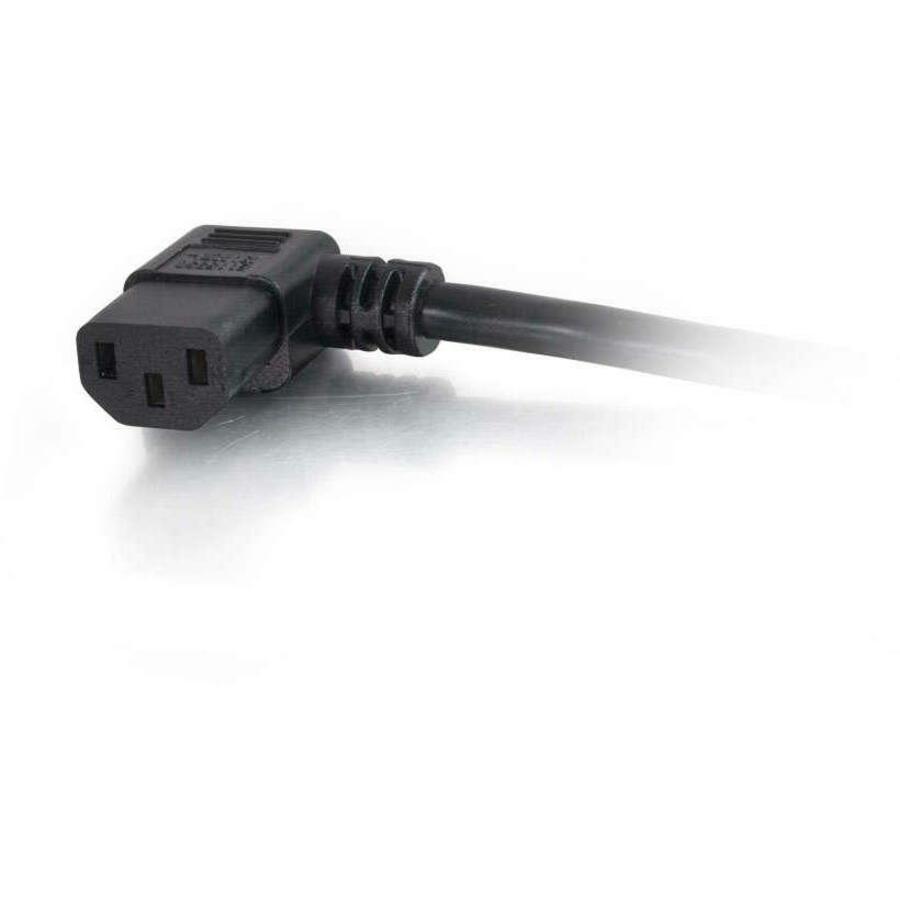 Monoprice CAT6A slim flat U/FTP Ethernet patch cable, 1 ft, black, molded boot — alternate view 1