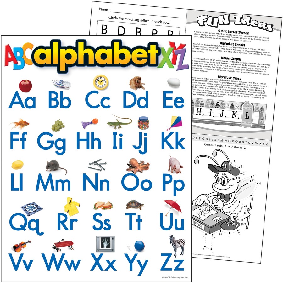 Trend Alphabet Learning Chart - Theme/Subject: Learning - Skill Learning: Alphabet, Object - 1 Each - Creative Learning - TEPT38026
