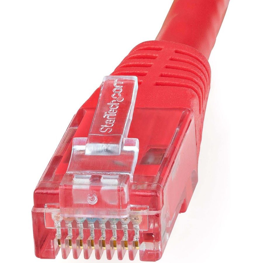 StarTech 25ft CAT6 Ethernet Cable - Red Molded Gigabit - 100W PoE UTP 250Mhz - Category 6 Patch Cord UL Certified Wiring/TIA