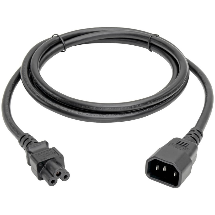 Eaton Tripp Lite Series Laptop Power Adapter Cord, C14 to C5 Adapter - 7A/125V or 2.5A/250V, 18 AWG, 6 in., Black