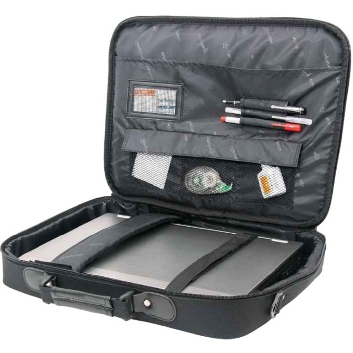 Manhattan Empire II 17" Laptop Briefcase, Black - Top Load, Fits Most Widescreens Up To 17"