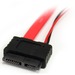 StarTech Slimline SATA to SATA with LP4 Power Cable Adapter - 12in (SLSATAF12)