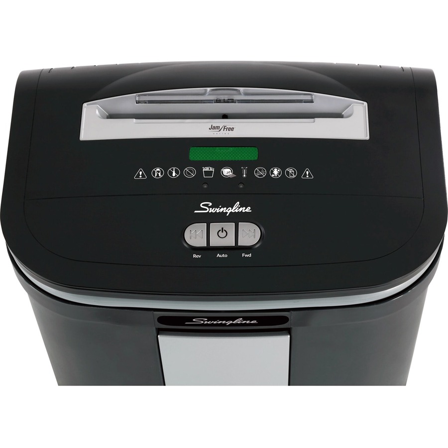 GBC SM12-08 Micro-Cut Jam Free Small Office Shredder - Micro Cut - 12 Per Pass - for shredding Paper, Paper Clip, Staples - 0.1" x 0.3" Shred Size - 30.28 L Wastebin Capacity - Micro-Cut Shredders - GBC3381609406