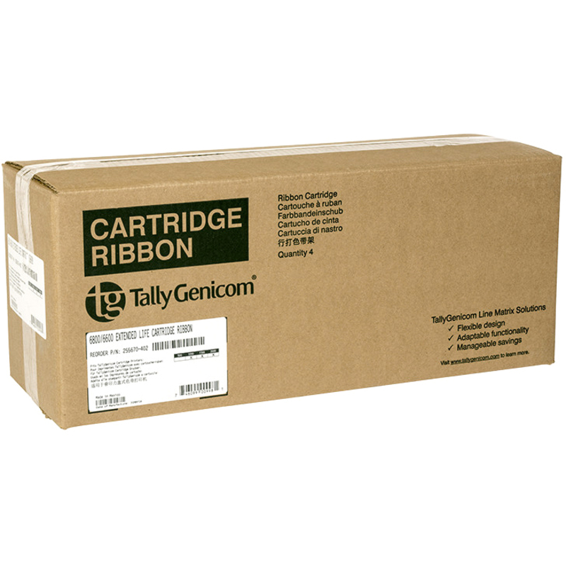 Printronic TG6600 and TG6800 extended life cartridge ribbon 4-pack for enterprise printers — alternate view 1
