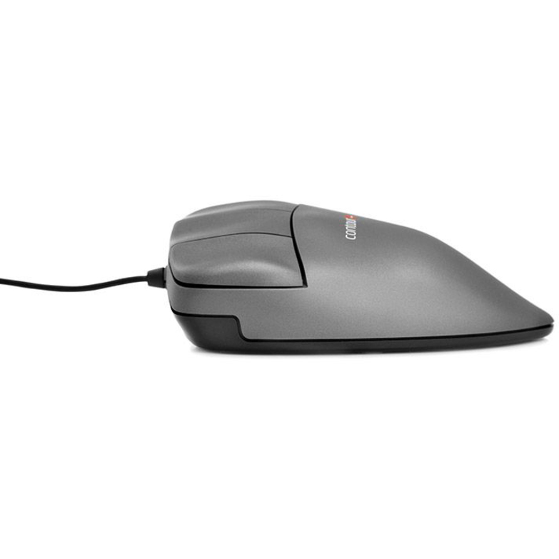 Contour CMO-GM-L-L Mouse - Optical - Cable - Gunmetal Gray - USB - Scroll Wheel - 5 Button(s) - Left-handed Only - Mice - SNXCMOGMLL