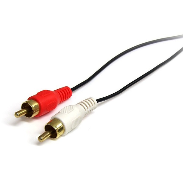 StarTech 3ft Stereo Audio Cable 3.5mm Male to 2x RCA Male (MU3MMRCA)