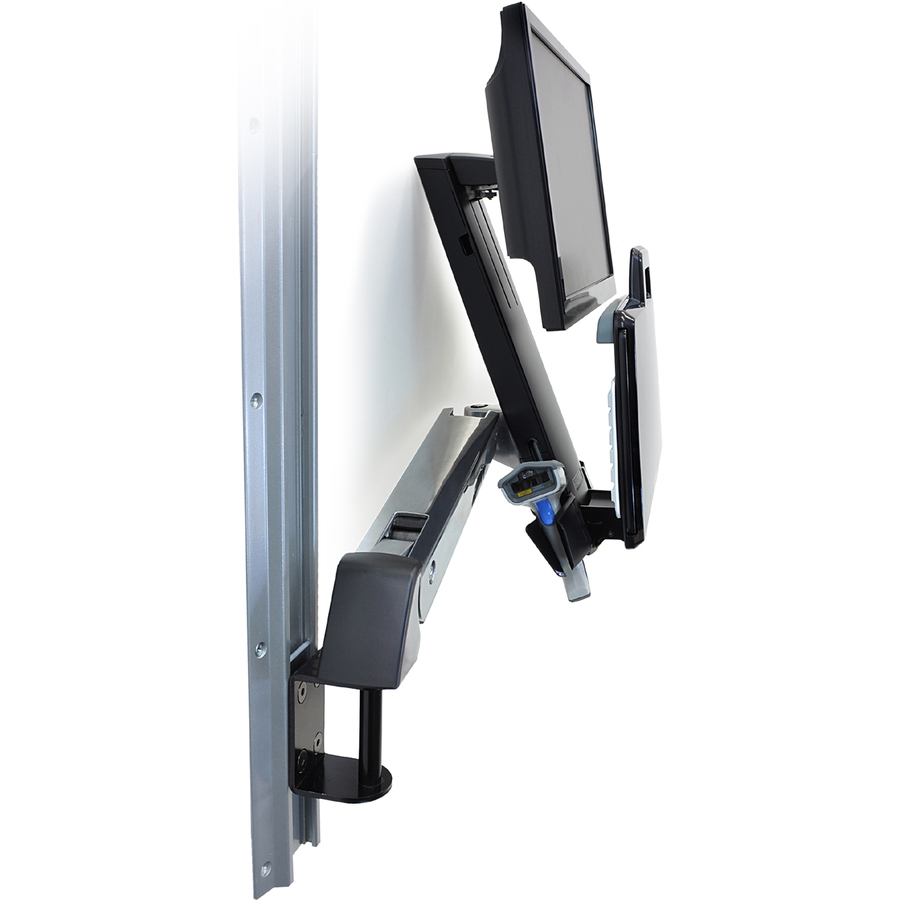 Ergotron StyleView 45-273-026 Multi Component Mount for Flat Panel Display, Keyboard, CPU - Polished Aluminum