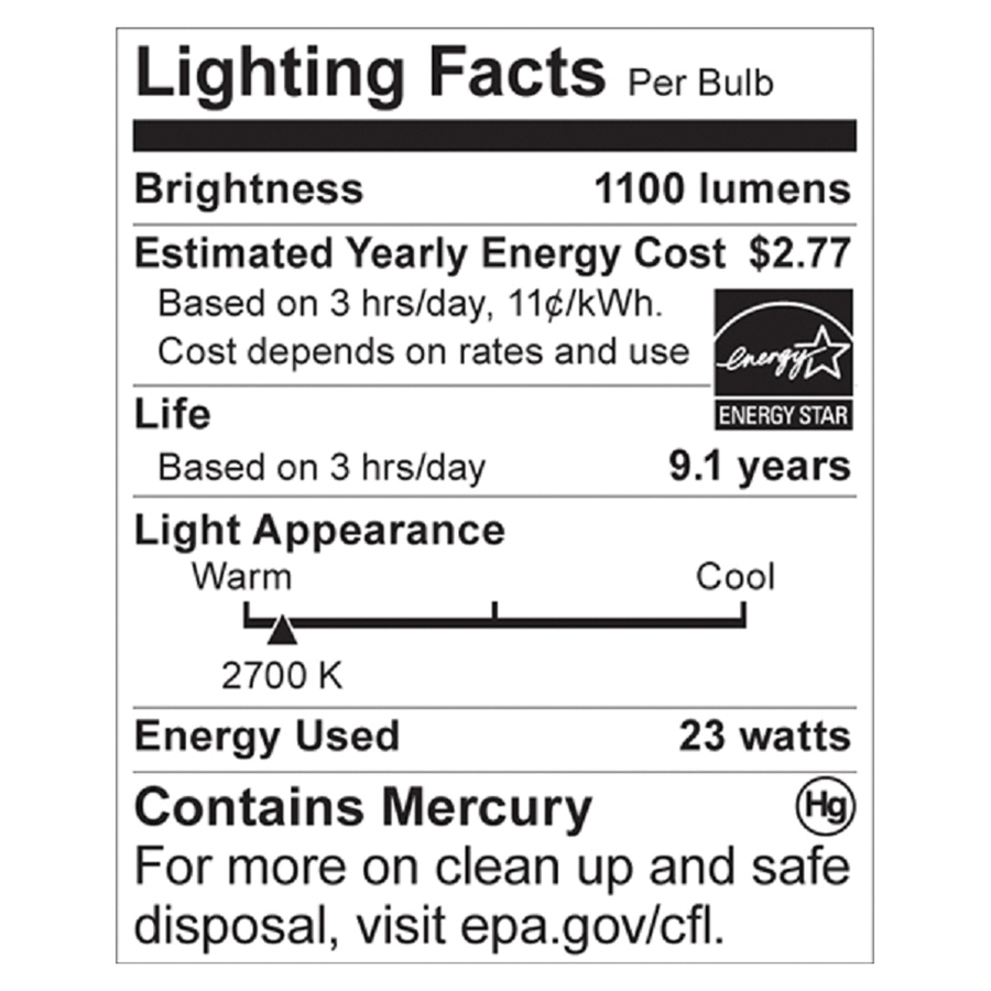 Satco 23-watt CFL PAR38 Compact Floodlight - 23 W - 120 V AC - Spiral - PAR38 Size - White Light Color - E26 Base - 10000 Hour - 4400.3°F (2426.8°C) Color Temperature - 82 CRI - Energy Saver - 1 Each - Light Bulbs & Tubes - SDNS7201