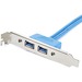 StarTech 2 Port USB 3.0 A Female Slot Plate Adapter- USB for Motherboard - Blue | USB3SPLATE