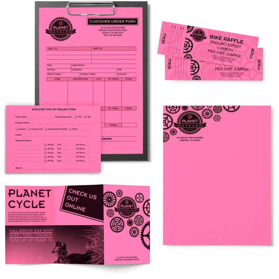 Astrobrights Color Paper - Pink - Letter - 8 1/2" x 11" - 24 lb Basis Weight - 500 / Ream - FSC - Acid-free, Lignin-free - Pulsar Pink
