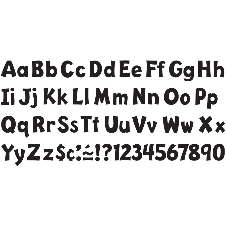 Trend Ready Letters Letter & Number - Learning Theme/Subject - Fade Resistant, Durable, Reusable, Sturdy - 4" (101.6 mm) Height - Black - 216 / Pack - Magnetic Letters & Numbers - TEPT79741