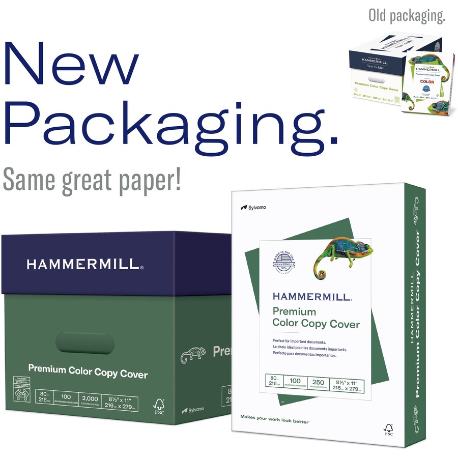 Hammermill Color Copy Copy & Multipurpose Paper - White - 100 Brightness - 99% Opacity - Letter - 8 1/2" x 11" - 100 lb Basis Weight - Smooth - 250 / Pack - Copy & Multi-use White Paper - HAM120024