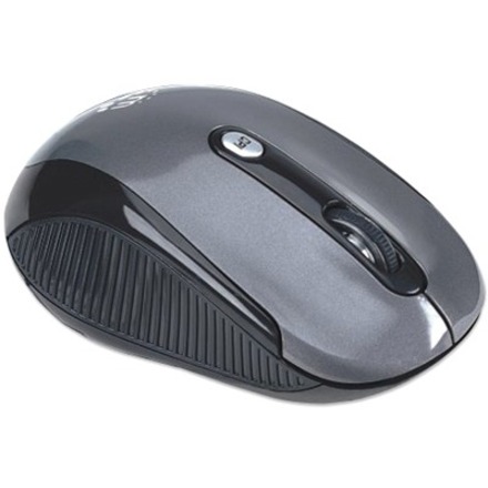 Manhattan Wireless Optical USB Mouse, 2000 dpi, Black/Silver