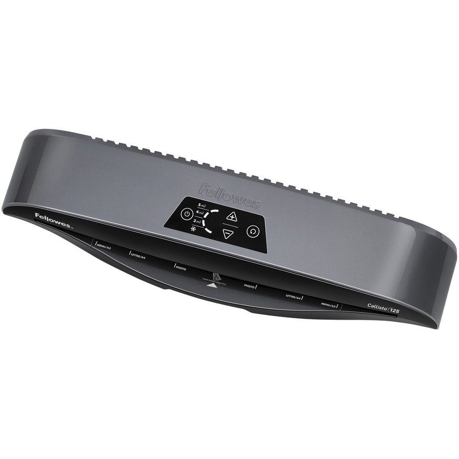 Fellowes Callisto™ 125 Laminator with Pouch Starter Kit - Pouch - 12.50" (317.50 mm) Lamination Width - 5 mil Lamination Thickness - 4.25" (107.95 mm) x 22.50" (571.50 mm) x 6.25" (158.75 mm) - Laminating Machines - FEL5729101