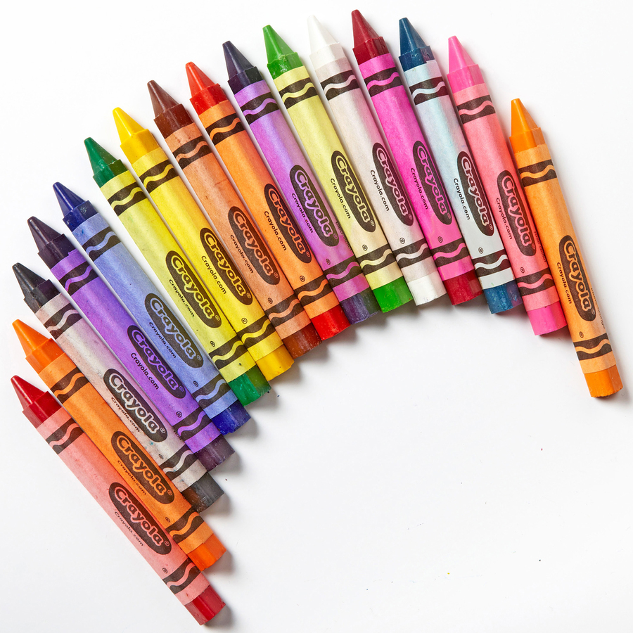 Crayola Triangular Anti-roll Crayons - Black, Blue, Blue Violet, Brown, Carnation Pink, Green, Orange, Red, Red Orange, Red Violet, Violet, ... - 256 / Box