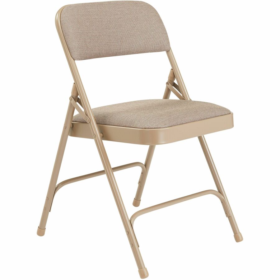 National Public Seating 2200 Series Folding Chair - Café Beige Seat Color - Fabric, High Density Foam (HDF) Seat Material - Café Beige Back Color - High Density Foam (HDF) Back Material - Beige Frame Color - Tubular Steel, Metal Frame Materi