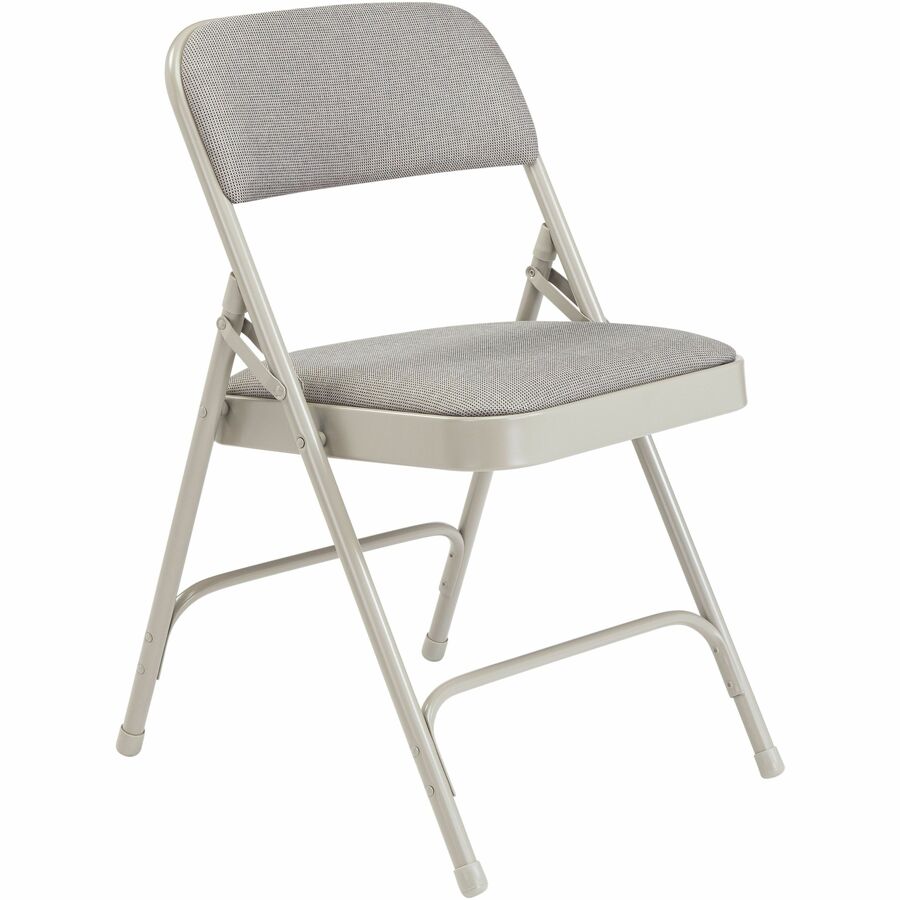 National Public Seating 2200 Series Folding Chair - Graystone Seat Color - Fabric, High Density Foam (HDF) Seat Material - Gray Stone Back Color - High Density Foam (HDF) Back Material - Gray Frame Color - Tubular Steel, Metal Frame Material - Gray Stone 