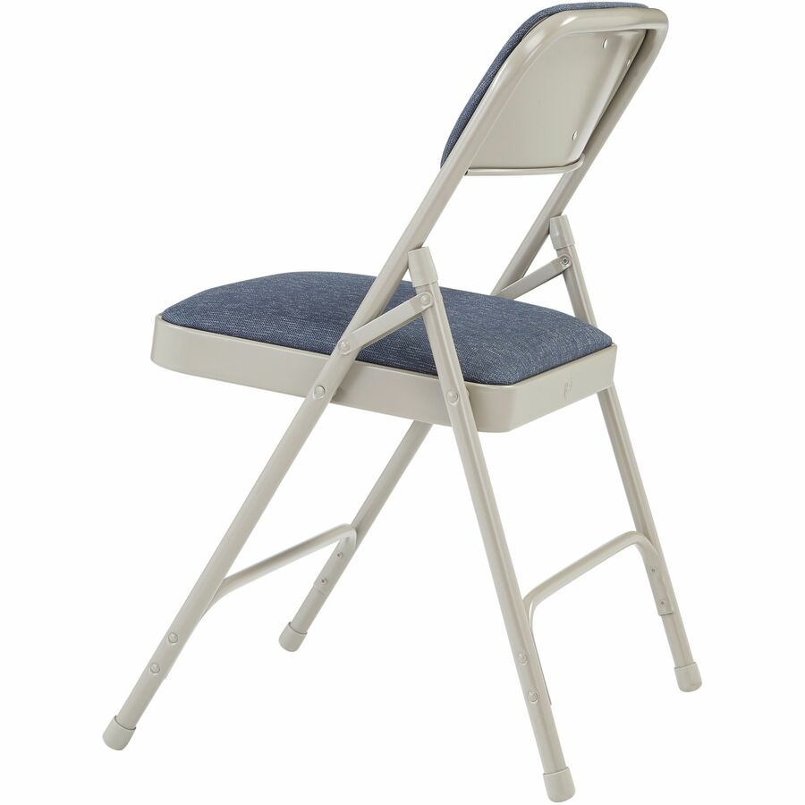 National Public Seating 2200 Series Folding Chair - Imperial Blue Seat Color - Foam, Fabric Seat Material - Imperial Blue Back Color - Fabric Back Material - Gray Frame Color - Metal, Powder Coated Steel Frame Material - Imperial Blue - Fabric, Polypropyl
