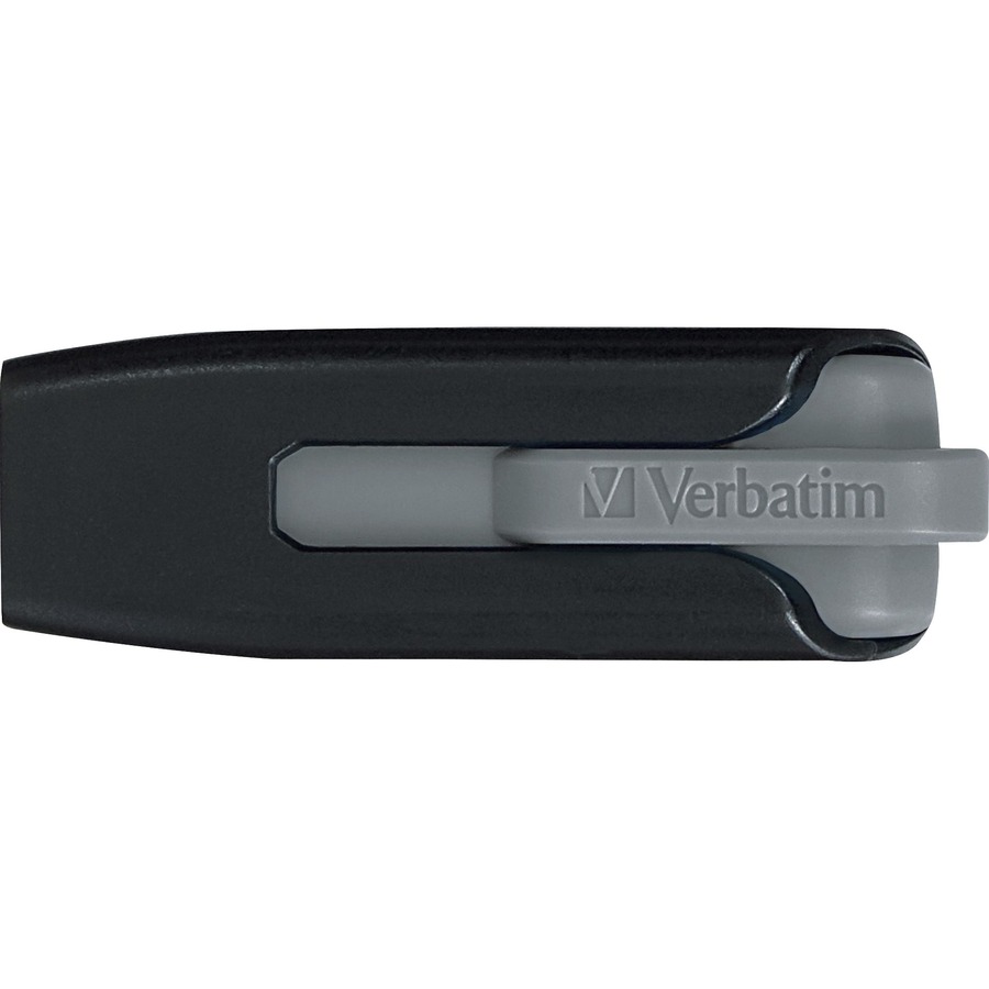 Verbatim 16GB Store 'n' Go V3 USB 3.0 Flash Drive - Gray - 16 GB USB 3.0 - Black/Gray - 1 Pack - Retractable