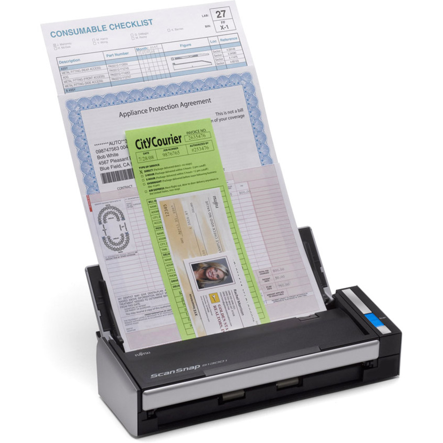 Fujitsu ScanSnap S1300i Portable Color Duplex Document Scanner - 600 dpi - 12 ppm - USB