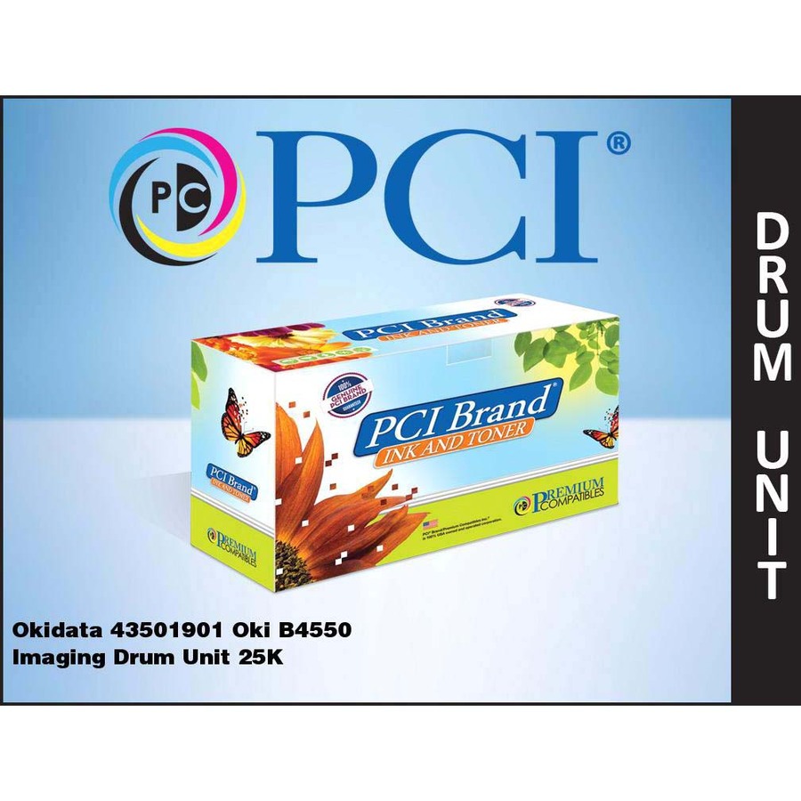 PCI Okidata 43501901 B4550 Imaging Drum Unit 25K Yield for B4400, B4550, B4600
