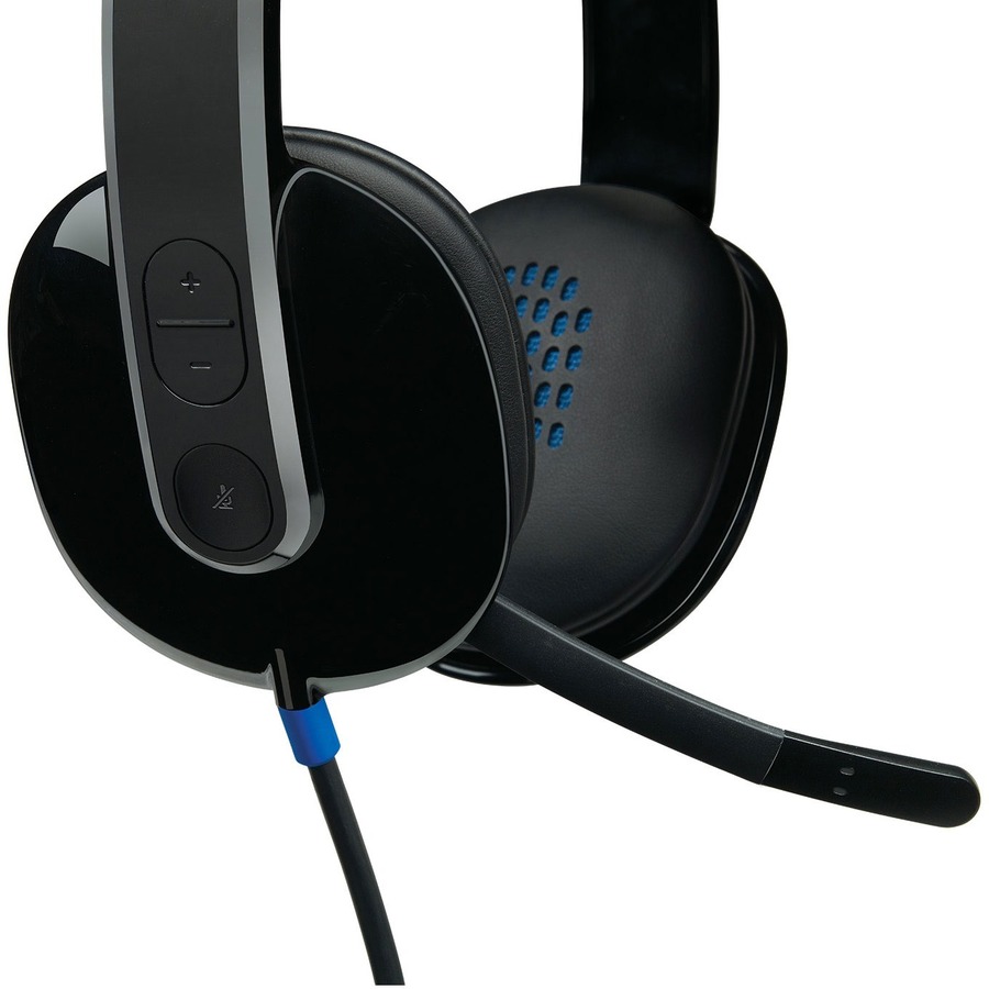 Logitech H540 USB Headset - Stereo - USB - Wired - Over-the-head - Binaural - Semi-open - Black - PC Headsets & Accessories - LOG981000510