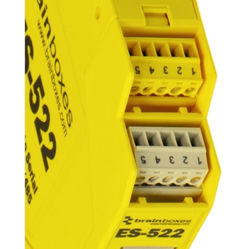 Brainboxes Industrial Ethernet to Serial 2xRS232/422/485 - DIN Rail Mountable - TAA Compliant