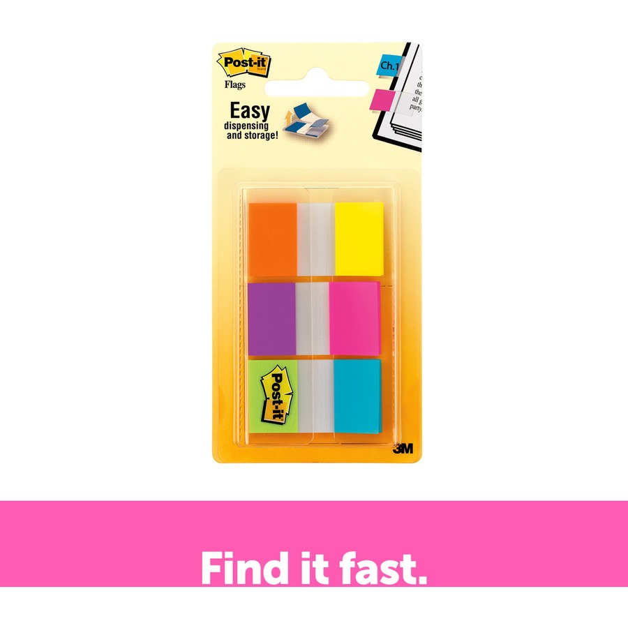 Post it Notes Mini Flags With Dispenser 20 Flags Per Pad Pack Of 5