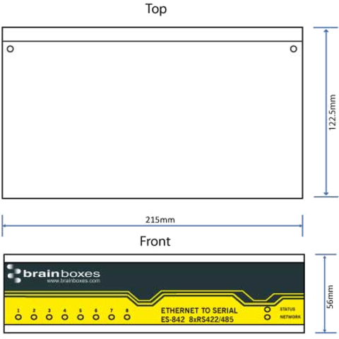 Brainboxes 8 Port RS422/485 Ethernet to Serial Adapter