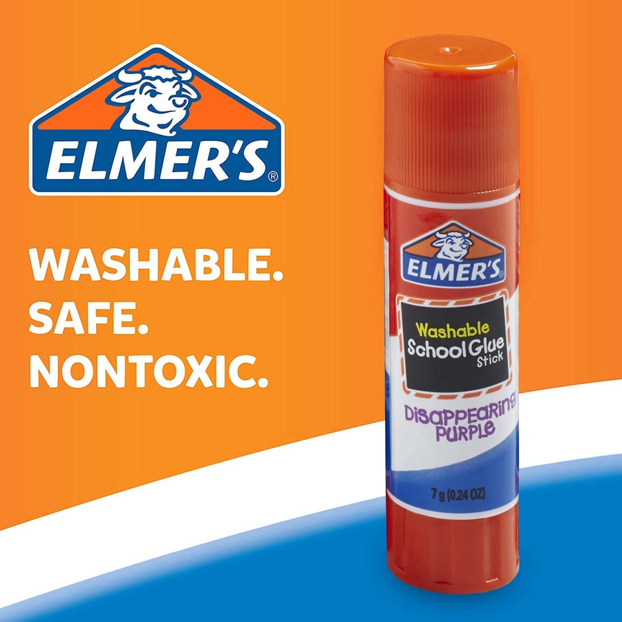 Elmer's All Purpose School Glue Sticks, Purple, Washable, 4 Loose,  0.24-ounce