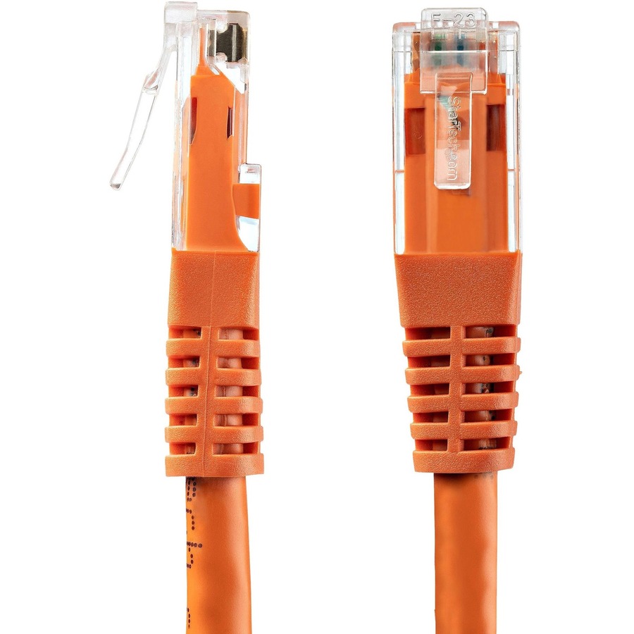 StarTech.com 35ft CAT6 Ethernet Cable - Orange Molded Gigabit - 100W PoE UTP 650MHz - Category 6 Patch Cord UL Certified Wiring/TIA