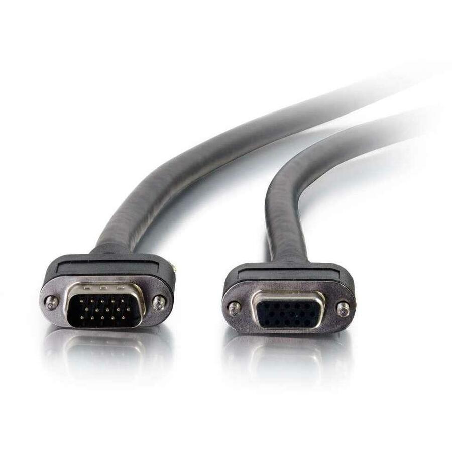 C2G 6ft Select VGA Video Extension Cable M/F - 6 ft VGA Video Cable for Video Device - First End: 1 x HD-15 Male VGA - Second End: 1 x HD-15 Female VGA - Extension Cable - Shielding - Black - AV Cables - CGO50237