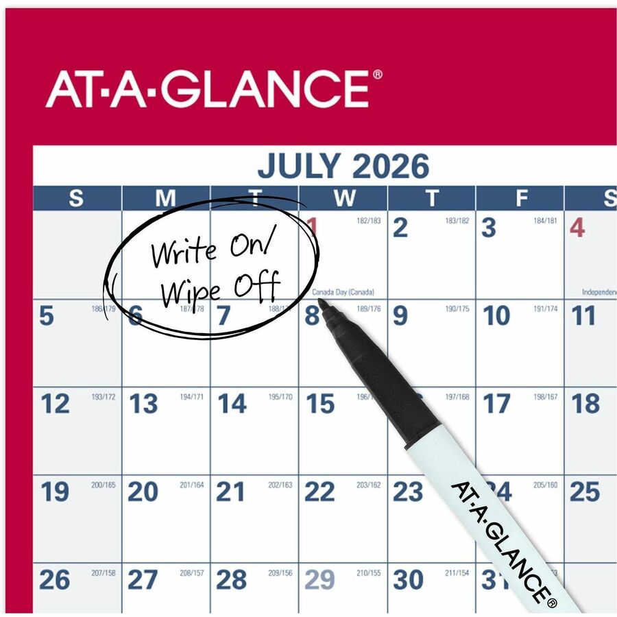 Picture of At-A-Glance Erasable Two-sided Wall Calendar